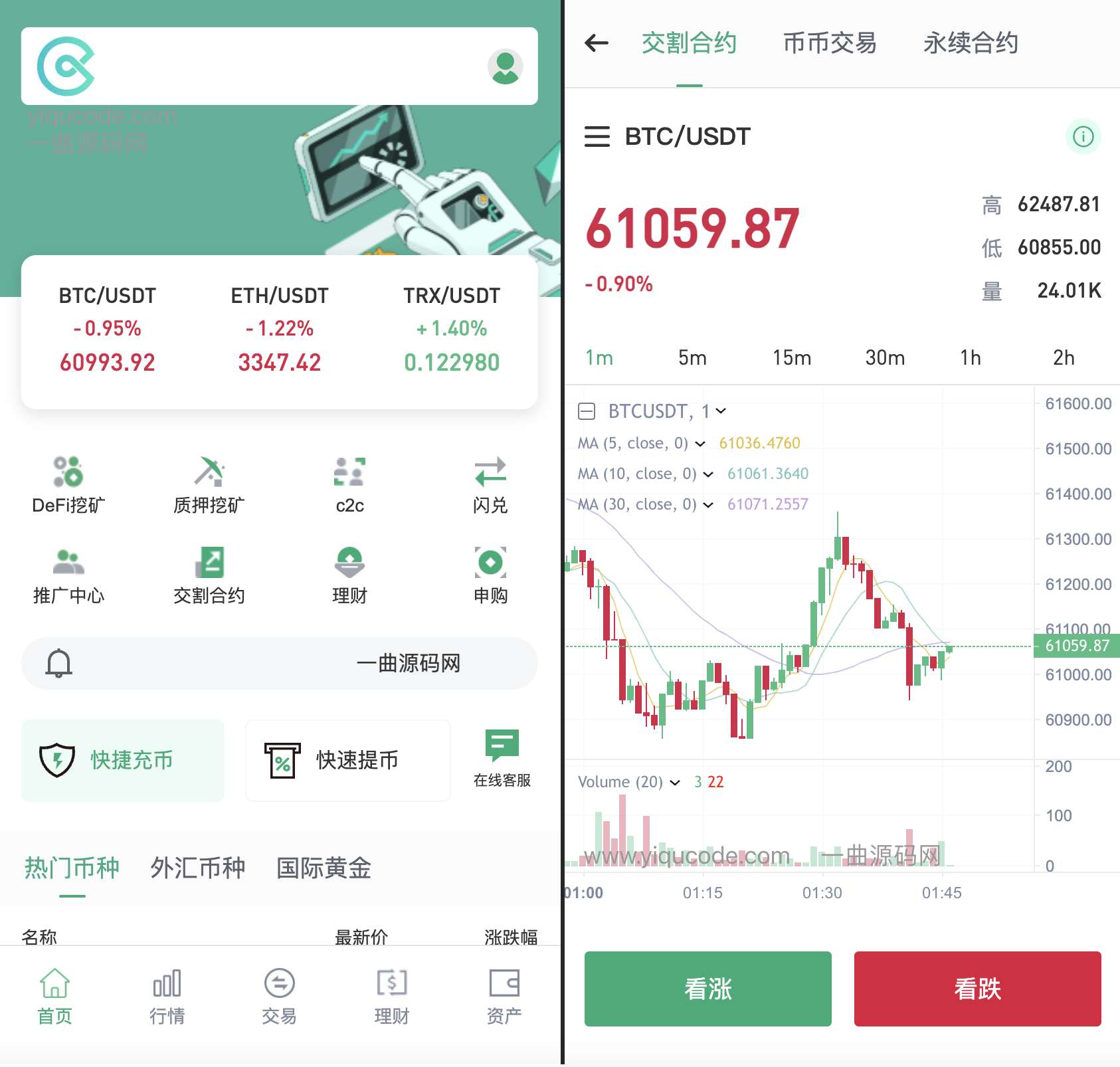 多语言秒u授权交易所源码/带前端uniapp源码 支持秒合约/币币/U本位合约/DeFi挖